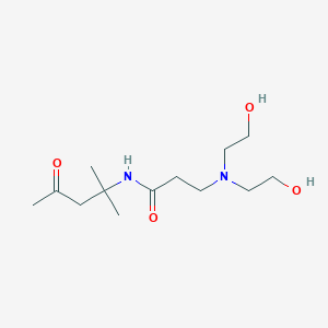 3-(Bis(2-hydroxyethyl)amino)-N-(2-methyl-4-oxopentan-2-yl)propanamide