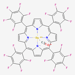 molecular formula C45H8F20N4ORu B13135966 carbon monoxide;ruthenium(2+);5,10,15,20-tetrakis(2,3,4,5,6-pentafluorophenyl)porphyrin-22,24-diide 