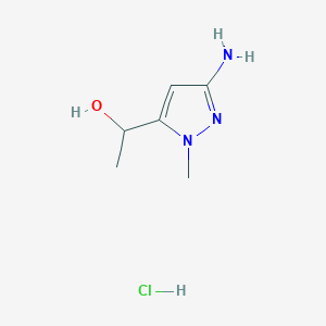 1-(3-Amino-1-methyl-1H-pyrazol-5-yl)ethan-1-ol hydrochloride