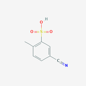 molecular formula C8H7NO3S B13136006 5-Cyano-2-methylbenzenesulfonicacid 