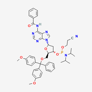 (2R,3S,5S)-5-(6-Benzamido-9H-purin-9-yl)-2-((bis(4-methoxyphenyl)(phenyl)methoxy)methyl)tetrahydrofuran-3-yl (2-cyanoethyl) diisopropylphosphoramidite