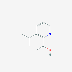 molecular formula C10H15NO B13136021 1-(3-Isopropylpyridin-2-yl)ethan-1-ol 