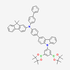 N-([1,1'-Biphenyl]-4-yl)-N-(4-(9-(3,5-bis(4,4,5,5-tetramethyl-1,3,2-dioxaborolan-2-yl)phenyl)-9H-carbazol-3-yl)phenyl)-9,9-dimethyl-9H-fluoren-2-amine