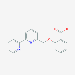 molecular formula C19H16N2O3 B13136132 Methyl 2-[([2,2'-bipyridin]-6-yl)methoxy]benzoate CAS No. 192227-33-1