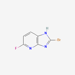 molecular formula C6H3BrFN3 B13136139 2-Bromo-5-fluoro-3H-imidazo[4,5-b]pyridine 