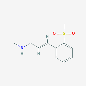 molecular formula C11H15NO2S B13136150 2-Propen-1-amine,N-methyl-3-[2-(methylsulfonyl)phenyl]- 