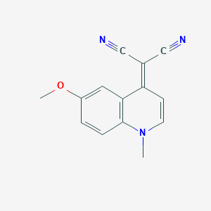 molecular formula C14H11N3O B13136177 (6-Methoxy-1-methylquinolin-4(1h)-ylidene)propanedinitrile CAS No. 10182-03-3