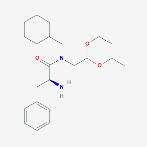 molecular formula C22H36N2O3 B13136180 (S)-2-Amino-N-(cyclohexylmethyl)-N-(2,2-diethoxyethyl)-3-phenylpropanamide 