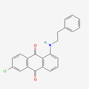 molecular formula C22H16ClNO2 B13136195 6-Chloro-1-[(2-phenylethyl)amino]anthracene-9,10-dione CAS No. 61100-80-9