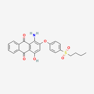 molecular formula C24H21NO6S B13136203 1-Amino-2-(4-(Butylsulfonyl)phenoxy)-4-hydroxyanthracene-9,10-dione CAS No. 24108-92-7