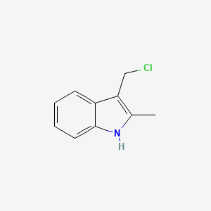 molecular formula C10H10ClN B13136212 3-(chloromethyl)-2-methyl-1H-indole 