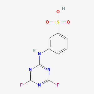 3-[(4,6-Difluoro-1,3,5-triazin-2-yl)amino]benzene-1-sulfonic acid