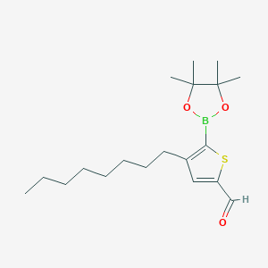 4-Octyl-5-(4,4,5,5-tetramethyl-1,3,2-dioxaborolan-2-yl)thiophene-2-carbaldehyde