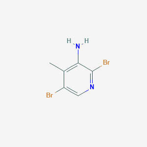 molecular formula C6H6Br2N2 B13136272 2,5-Dibromo-4-methylpyridin-3-amine 