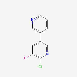 molecular formula C10H6ClFN2 B13136296 6-Chloro-5-fluoro-3,3'-bipyridine 