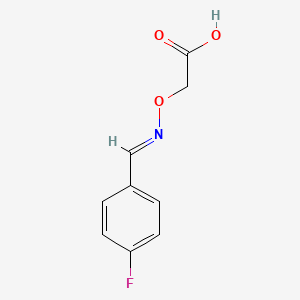 molecular formula C9H8FNO3 B13136342 2-(((4-Fluorobenzylidene)amino)oxy)aceticacid 