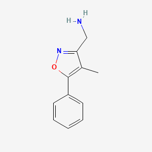 molecular formula C11H12N2O B13136349 (4-Methyl-5-phenylisoxazol-3-yl)methanamine 