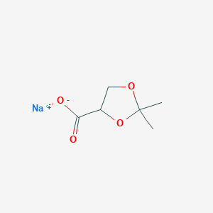 molecular formula C6H9NaO4 B13136351 Sodium 2,2-dimethyl-1,3-dioxolane-4-carboxylate 