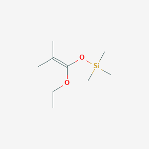 B1313637 ((1-Ethoxy-2-methylprop-1-en-1-yl)oxy)trimethylsilane CAS No. 31469-16-6