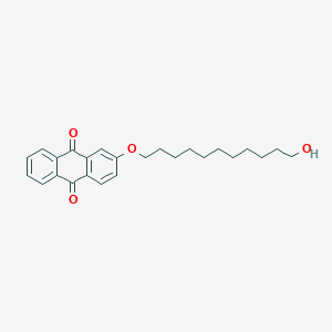 molecular formula C25H30O4 B13136372 2-((11-Hydroxyundecyl)oxy)anthracene-9,10-dione CAS No. 88778-81-8