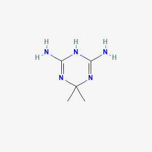 molecular formula C5H11N5 B13136408 6,6-Dimethyl-1,6-dihydro-1,3,5-triazine-2,4-diamine 