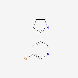 molecular formula C9H9BrN2 B1313642 3-溴-5-(3,4-二氢-2H-吡咯-5-基)吡啶 CAS No. 64319-85-3