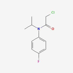 molecular formula C11H13ClFNO B1313645 乙酰胺，2-氯-N-(4-氟苯基)-N-(1-甲基乙基)- CAS No. 66602-64-0