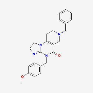 7-Benzyl-4-(4-methoxybenzyl)-1,2,6,7,8,9-hexahydroimidazo[1,2-a]pyrido[3,4-e]pyrimidin-5(4H)-one