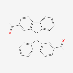 molecular formula C30H20O2 B13136501 1,1'-([9,9'-Bifluorenylidene]-2,2'-diyl)diethanone 