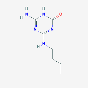 molecular formula C7H13N5O B13136519 4-Amino-6-(butylamino)-1,3,5-triazin-2(5H)-one CAS No. 16119-96-3