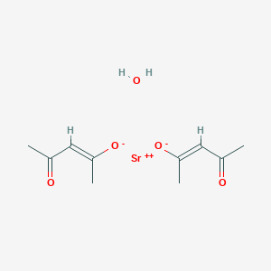 molecular formula C10H16O5Sr B13136534 Strontiumacetylacetonatehydrate 