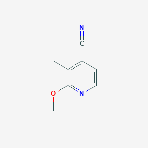 molecular formula C8H8N2O B13136548 2-Methoxy-3-methylisonicotinonitrile 