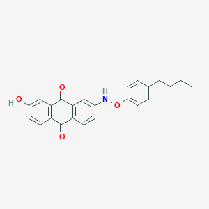 molecular formula C24H21NO4 B13136550 2-((4-Butylphenoxy)amino)-7-hydroxyanthracene-9,10-dione CAS No. 91777-08-1