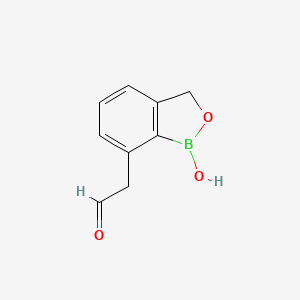 molecular formula C9H9BO3 B13136578 1,3-Dihydro-1-hydroxy-2,1-benzoxaborole-7-acetaldehyde CAS No. 1268335-31-4