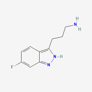 3-(6-Fluoro-1H-indazol-3-yl)propan-1-amine