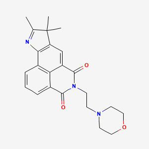 molecular formula C23H25N3O3 B13136612 8,8,9-Trimethyl-5-(2-morpholinoethyl)benzo[de]pyrrolo[2,3-g]isoquinoline-4,6(5H,8H)-dione 