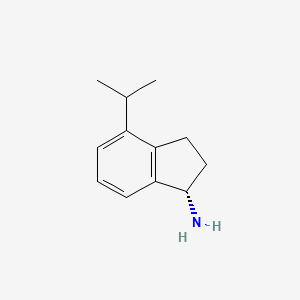 1H-Inden-1-amine,2,3-dihydro-4-(1-methylethyl)-,(1S)-