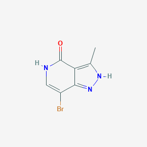 molecular formula C7H6BrN3O B13136631 7-Bromo-3-methyl-1H-pyrazolo[4,3-c]pyridin-4(5H)-one 