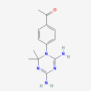 1-[4-(4,6-Diamino-2,2-dimethyl-1,3,5-triazin-1(2H)-yl)phenyl]ethan-1-one