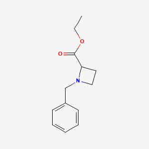 molecular formula C13H17NO2 B1313665 Ethyl 1-benzylazetidine-2-carboxylate CAS No. 54773-11-4