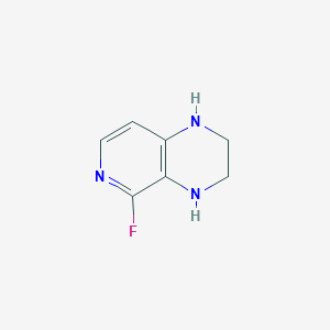 molecular formula C7H8FN3 B13136717 5-Fluoro-1,2,3,4-tetrahydropyrido[3,4-b]pyrazine 