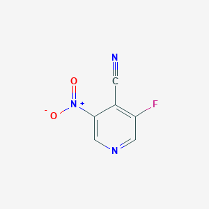 molecular formula C6H2FN3O2 B13136722 3-Fluoro-5-nitroisonicotinonitrile 