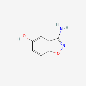 molecular formula C7H6N2O2 B13136748 3-Aminobenzo[d]isoxazol-5-ol 