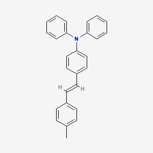 molecular formula C27H23N B13136755 4-(4-Methylstyryl)-N,N-diphenylaniline 