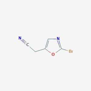 molecular formula C5H3BrN2O B13136769 2-(2-Bromooxazol-5-yl)acetonitrile 