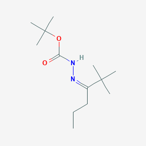 molecular formula C13H26N2O2 B13136809 Tert-Butyl 2-(2,2-Dimethylhexan-3-Ylidene)Hydrazinecarboxylate 