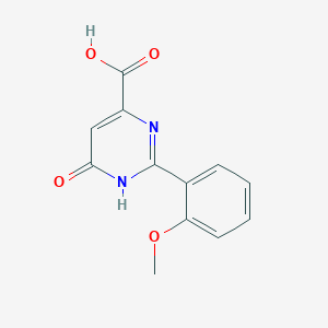 molecular formula C12H10N2O4 B13136810 2-(2-methoxyphenyl)-6-oxo-1H-pyrimidine-4-carboxylic acid 