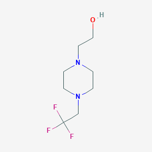 molecular formula C8H15F3N2O B13136827 2-(4-(2,2,2-Trifluoroethyl)piperazin-1-yl)ethan-1-ol 