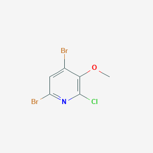 molecular formula C6H4Br2ClNO B13136833 4,6-Dibromo-2-chloro-3-methoxypyridine 