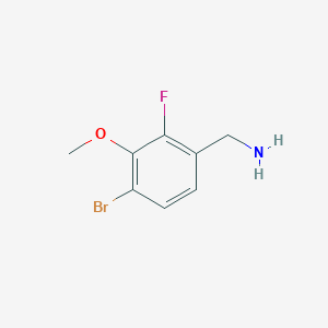 molecular formula C8H9BrFNO B13136926 (4-Bromo-2-fluoro-3-methoxyphenyl)methanamine 